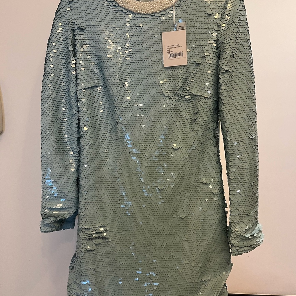 Sequin Long Sleeve Dress